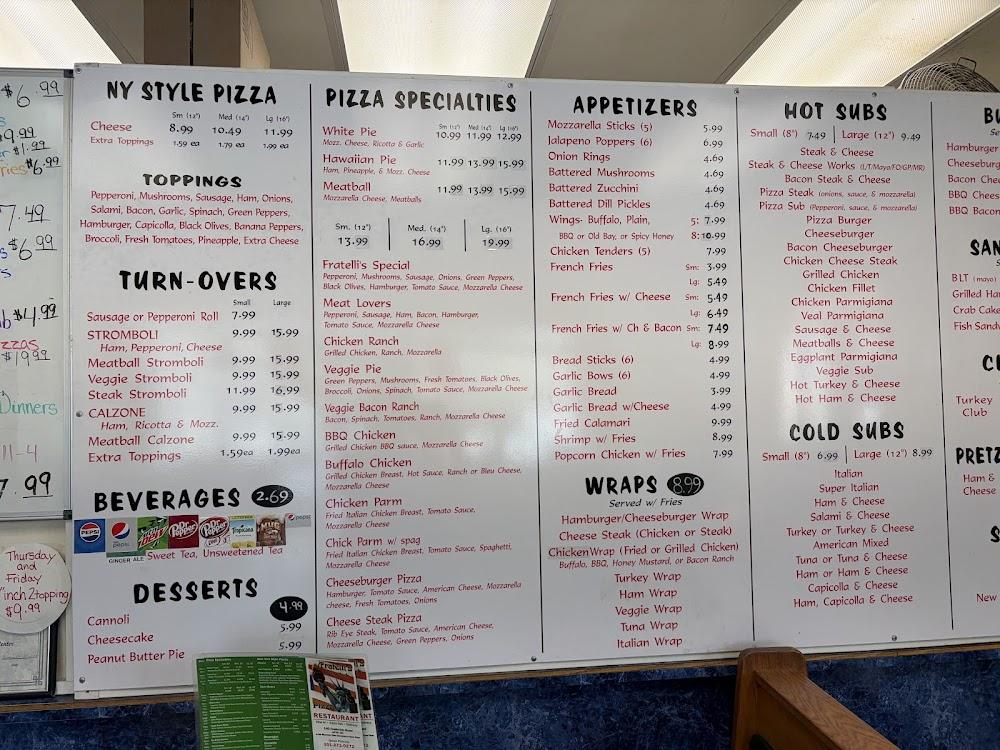 Fratelli's NY Pizza Menu image 3